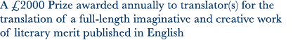 �2000 awarded annually to translator(s)