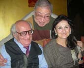 Khairy Shalaby, Farouk Mustafa and Hanan al-Shaykh at the Banipal Trust dinner celeberating the 2007 prizewinner